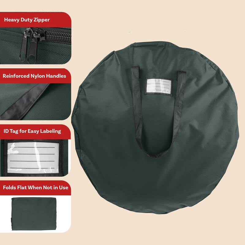 Tiny Tim Totes Premium Holiday Christmas Wreath Storage 36" Wreaths