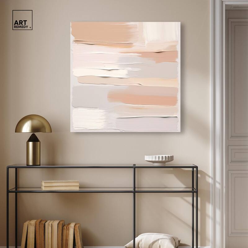 Roseate Cream Tones I Canvas by Art Remedy, Gallery Wrapped