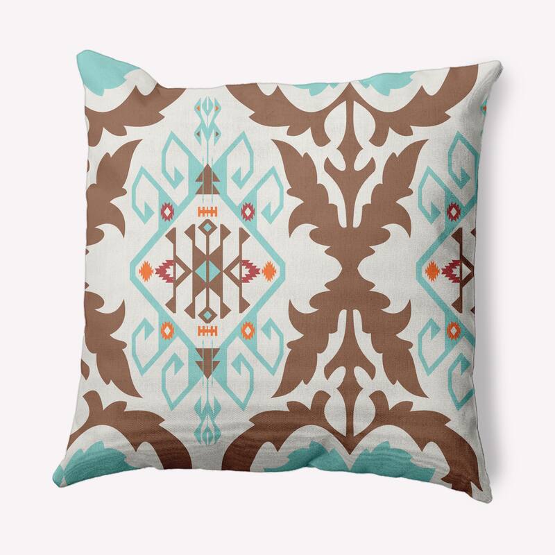 Bombay Medallion Indoor/Outdoor Throw Pillow - Light Blue - 16" x 16"