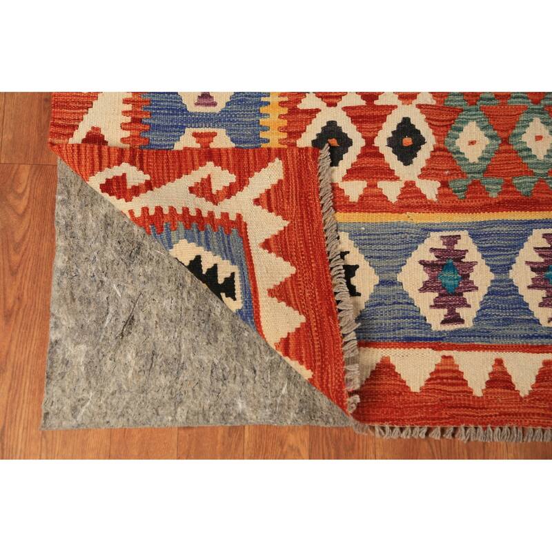Kilim Oriental Area Rug Flatweave Bedroom Reversible Wool Carpet - 8'4"x 9'8"