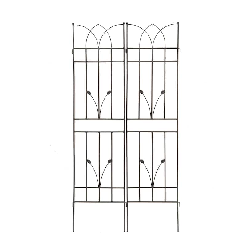 4 Pack Metal Garden Trellis Rustproof Trellis for Climbing Plants Outdoor Flower Support Black