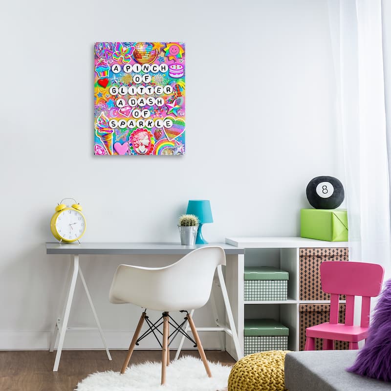Stupell Pinch Of Glitter & Sparkle Canvas Wall Art Design By Jess Stempel