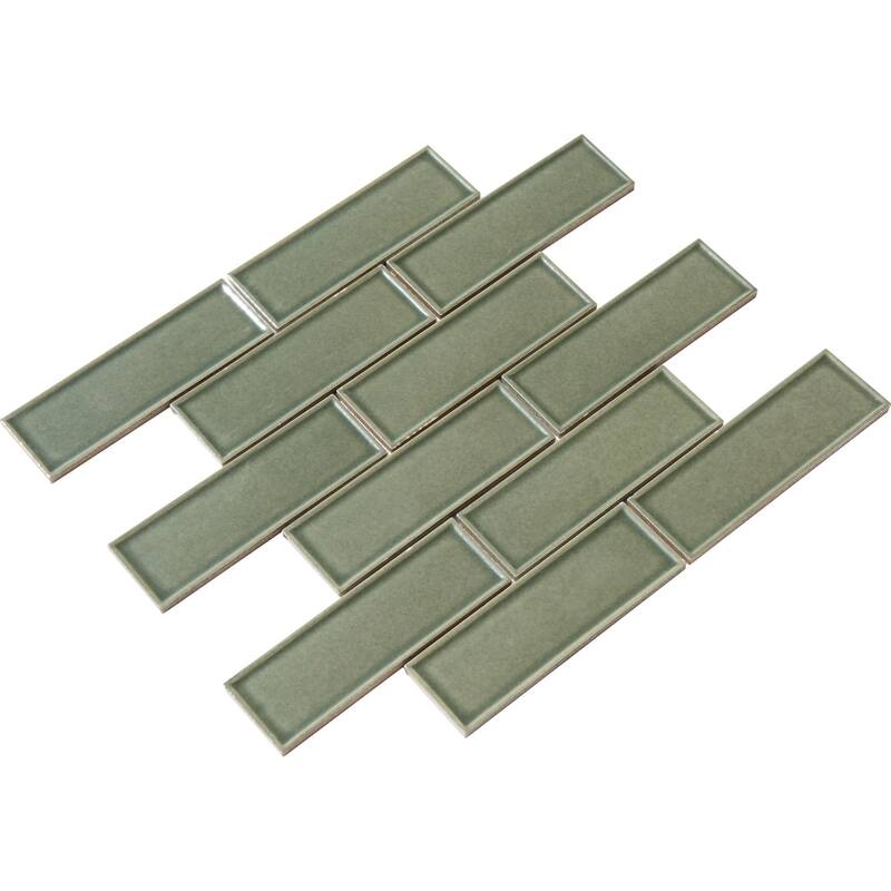 Century 2" x 6" Brick Porcelain Mosaic Tile