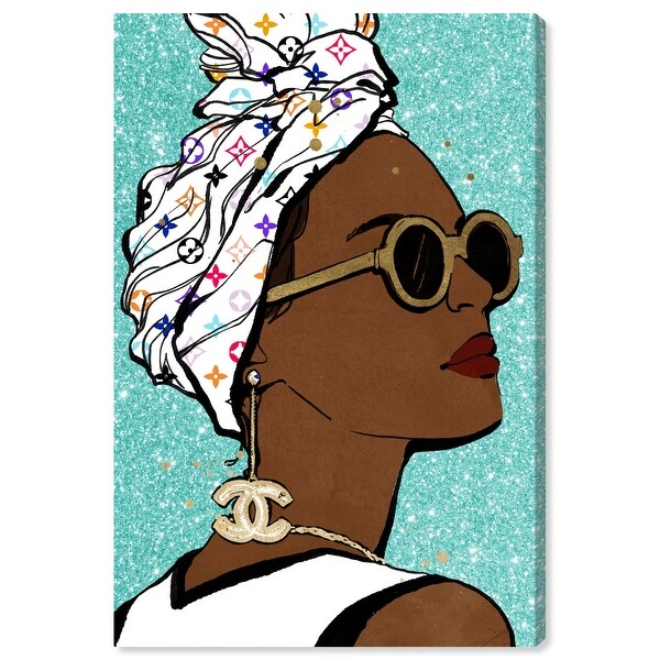 Oliver Gal 絵画 Oliver Gal 'Sparkling Glitter Girl' Fashion and Glam Wall