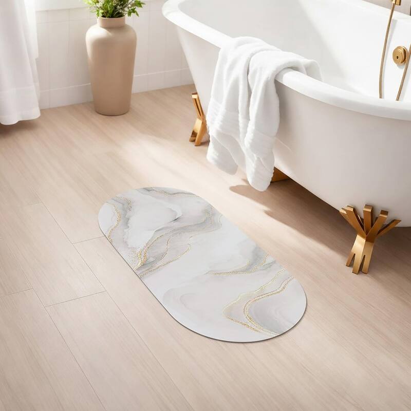 Decorative Runner Bath Mat 40x18 Ultra Absorbent Quick Dry Rug