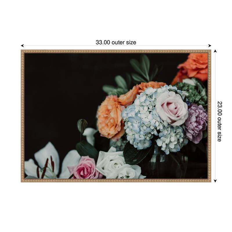 Kate and Laurel Sylvie Hydrangea Crush Framed Canvas by Alicia Abla