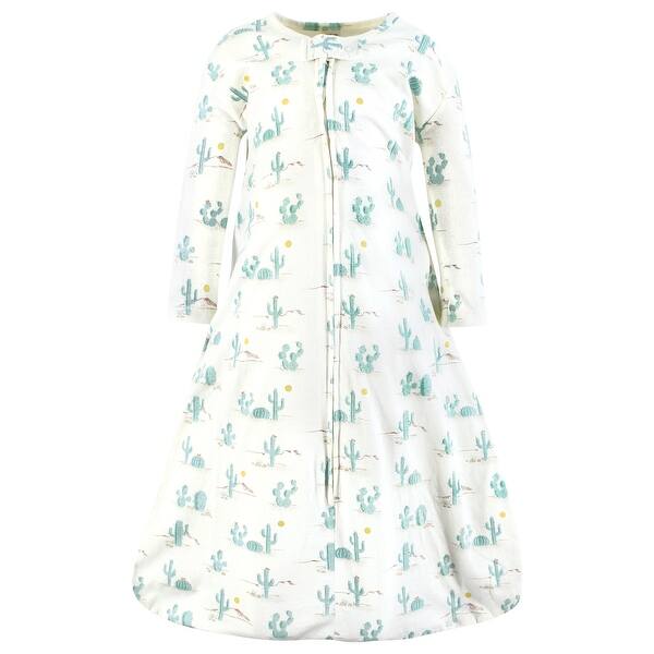slide 1 of 1, Hudson Baby Long Sleeve Cotton Jersey Sleeping Bag, Sack, Blanket, Desert Cactus 0-6 Months - Desert Cactus