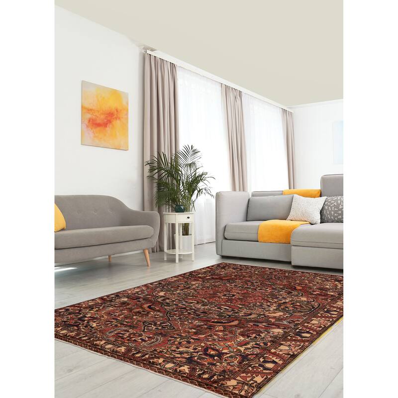 ECARPETGALLERY Hand-knotted Kayseri Vintage Red Wool Rug - 6'6 x 9'8