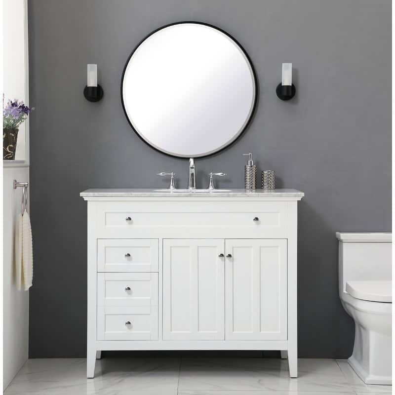 42" Single Bathroom Vanity - Painted - White