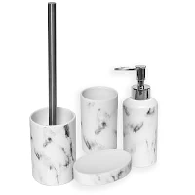 Marble Collection Bath Accessory Set Pieces