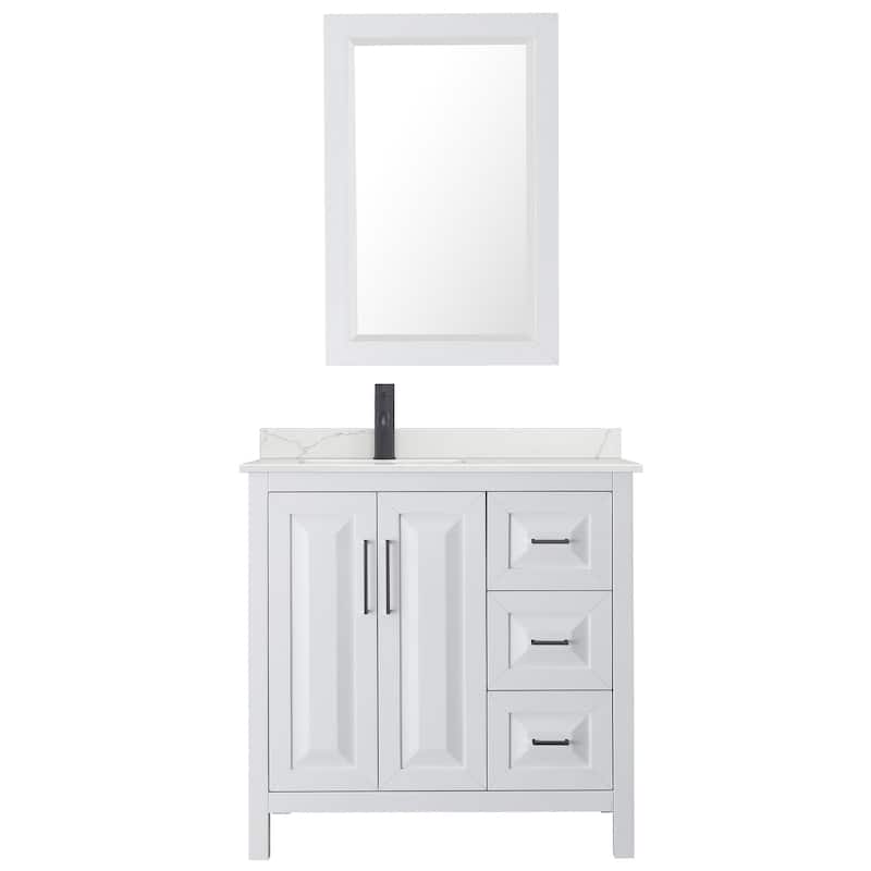 Wyndham Collection WCV252536S-QTZ-UNSM24 Daria 36" Free Standing