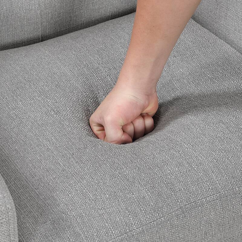 Laertes 26" Textured Fabric Accent Chair - Button-Tufted Chair Back