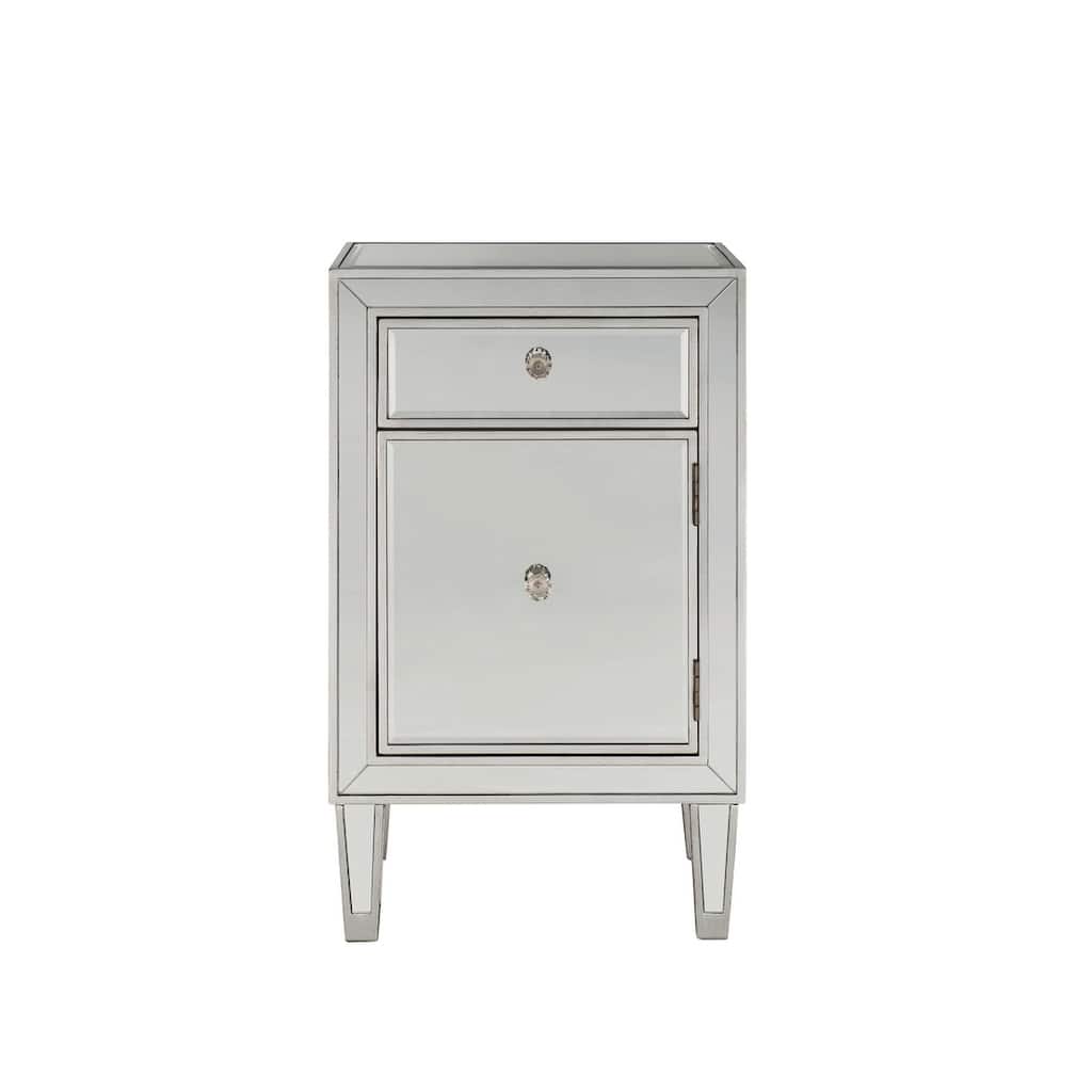 Reflexion Collection Rosa 18-inch Wide Mirrored 1-drawer Nightstand