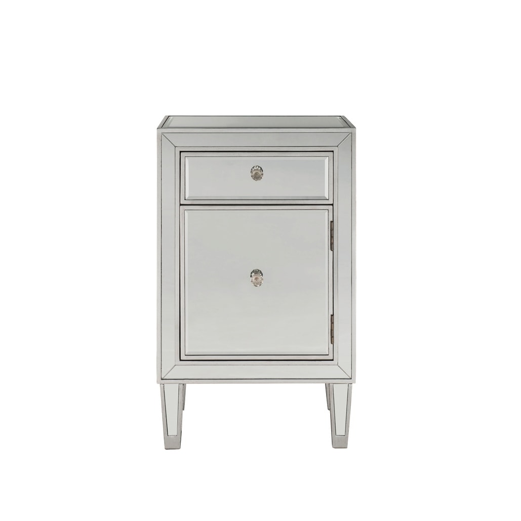 Reflexion Collection Rosa 18-inch Wide Mirrored 1-drawer Nightstand