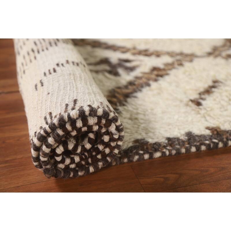 Geometric Anatolian Runner Rug Handmade Wool Carpet - 2'11"x 10'8"