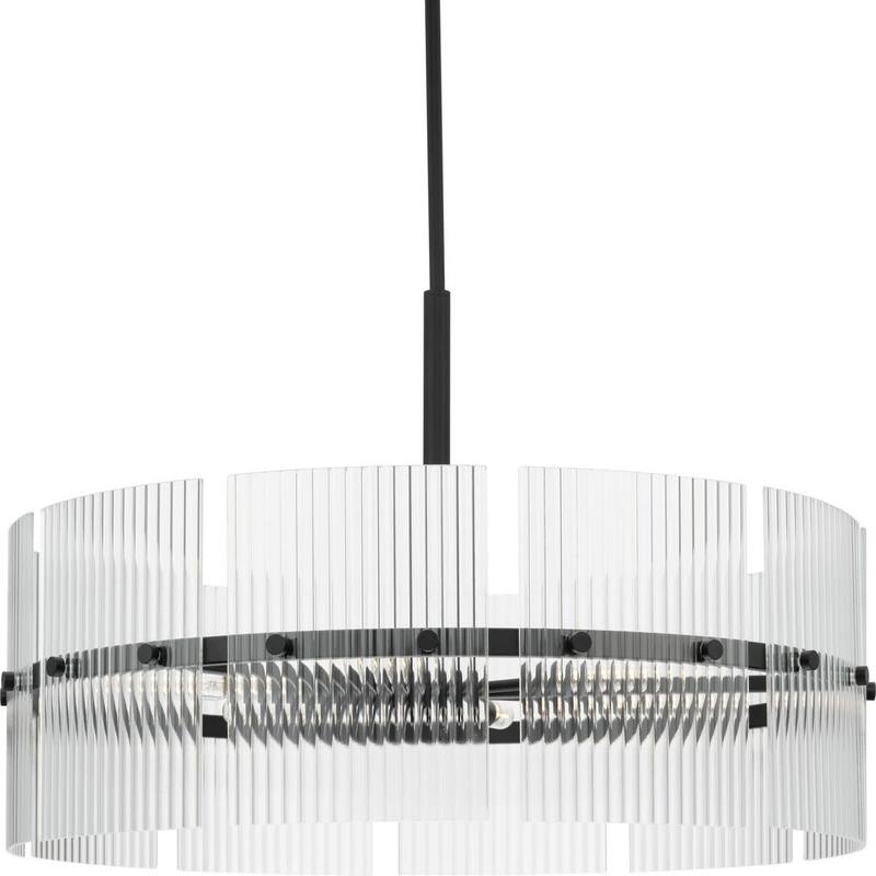Progress Lighting P400389 Seville 6 Light 28" Wide Drum Chandelier - Matte Black