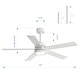 preview thumbnail 10 of 47, Airsurfer 52 in. Integrated LED Indoor Ceiling Fans with Light and Remote Control Included