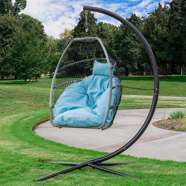 Hanging Egg Chair with Iron Stand 
