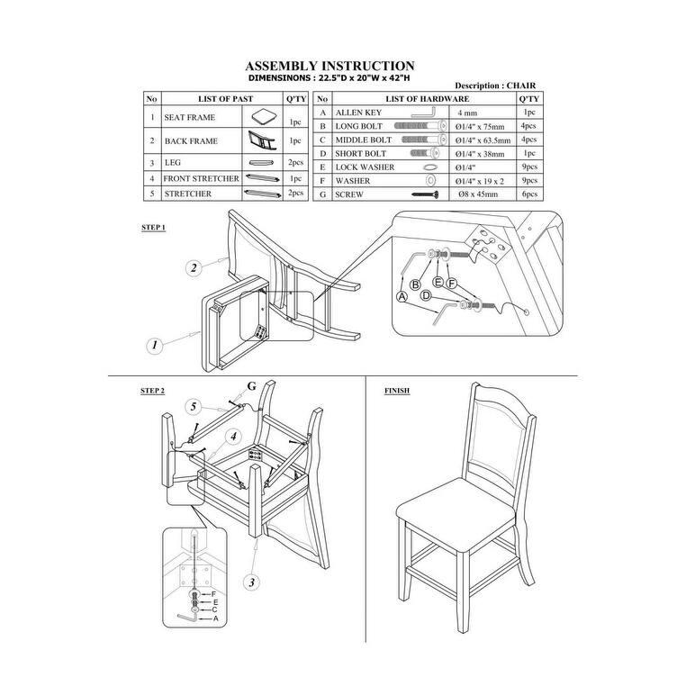 Dark Brown Wood Finish Counter Height Chairs Faux Leather Upholstery