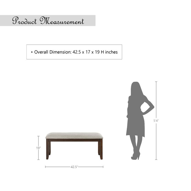 Codie Dining Bench - Dark Cherry/Moonstone