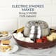 Nostalgia Indoor Electric Stainless Steel S'mores Maker with 4 Lazy Susan Compartment Trays - 4 Trays - 4 Trays