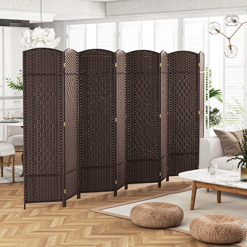 Costway 8-Panel Room Divider 6 FT Tall Folding Privacy Screen with - See Details
