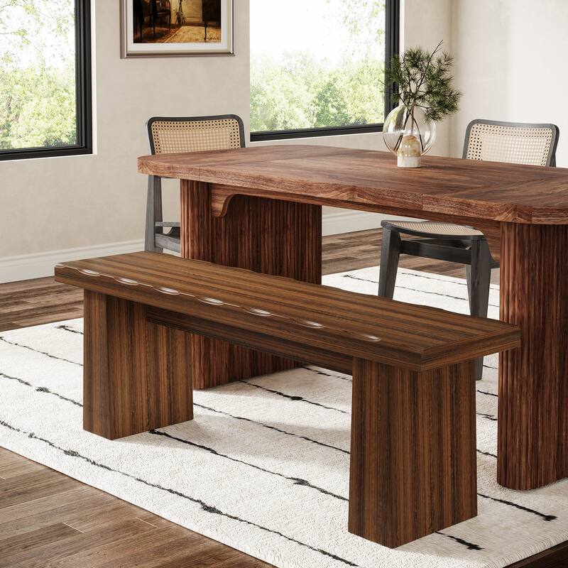 1Easylife 47-Inch Wood Entryway Bench Kitchen Dining Table Bench