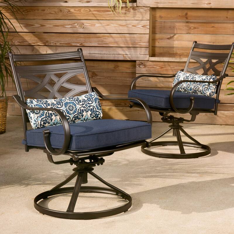 Hanover Montclair 11-Piece Navy Blue Dining Set
