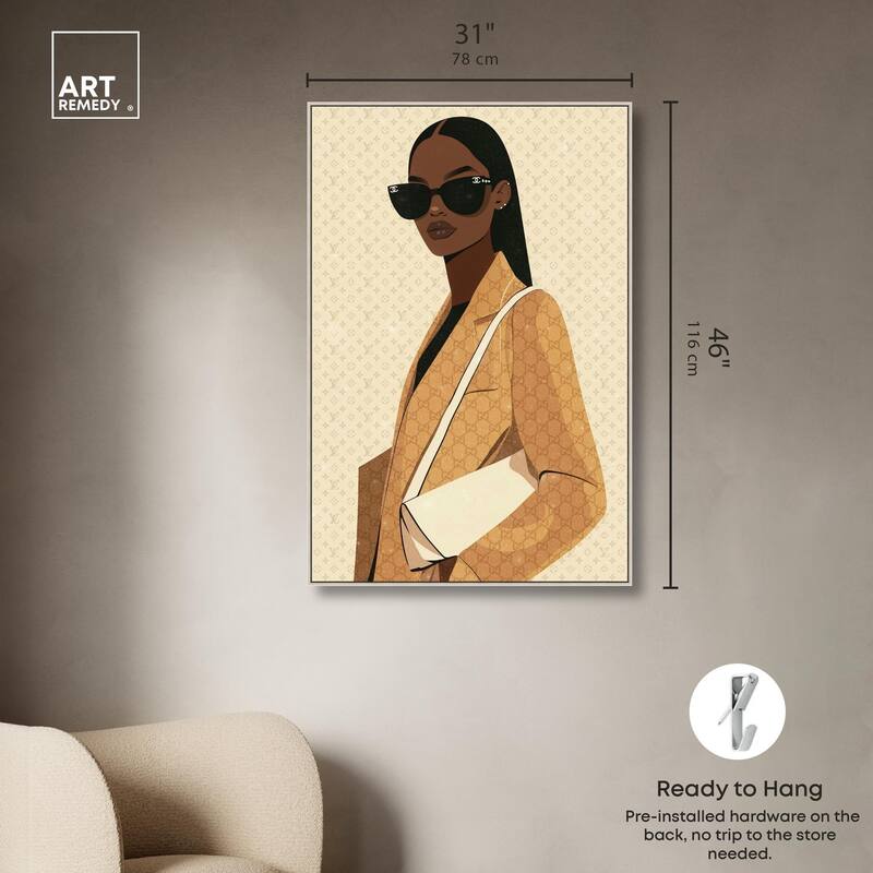 Elegant Coat Gal Canvas by Art Remedy