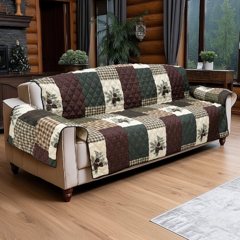 Donna Sharp Pine Panels Polyester Furniture Covers - Sofa