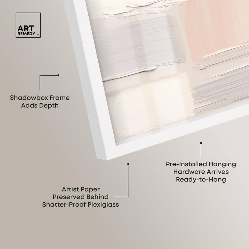 Roseate Cream Tones III Shadowbox by Art Remedy