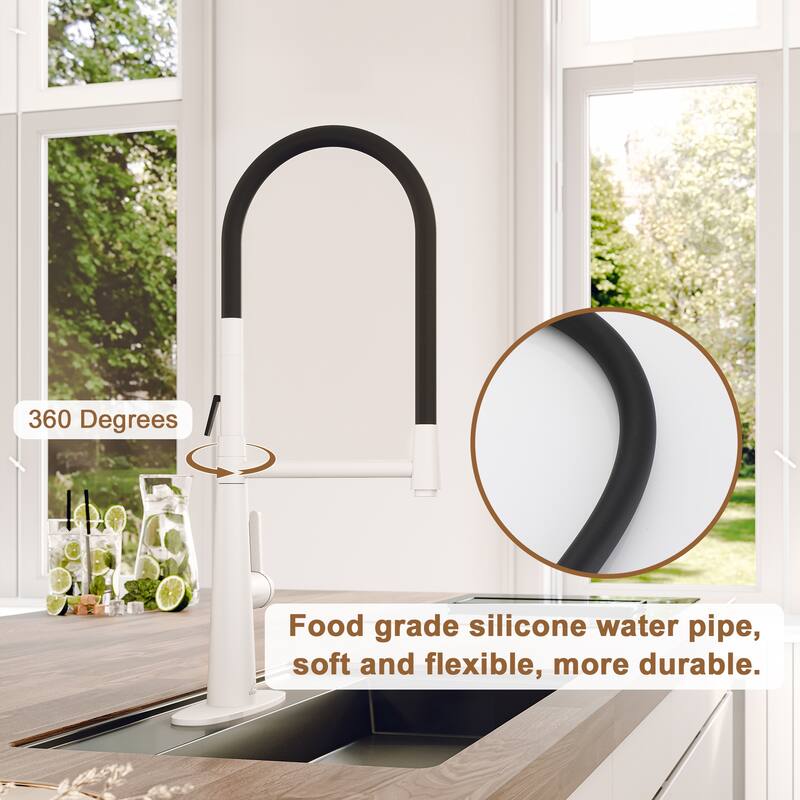 2 Mode 1.8 gpm Single Handle Kitchen Sink Faucet, Kitchen Faucet for Kitchen Sink