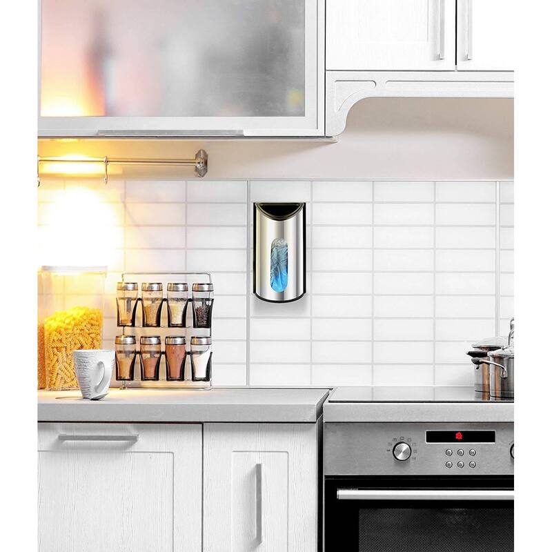 Innovaze Kitchen Grocery Plastic Bag Holder and Dispenser for Plastic Bags - 6.93x3.54x12.28 in
