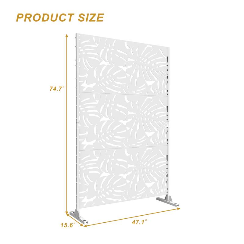 Outdoor Free Standing Metal Privacy Screen