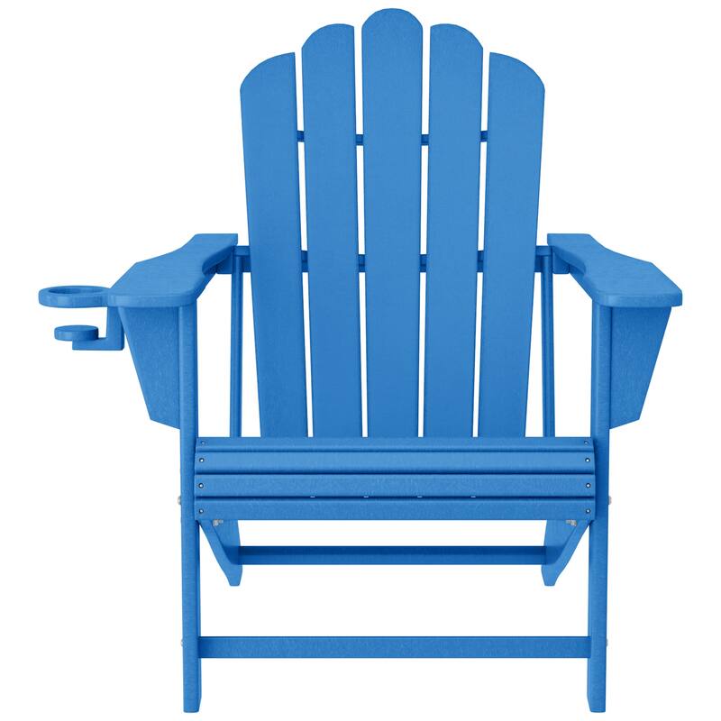 Aderson Outdoor Poly Adirondack Chair with Side Table and Ottoman 5-Piece Set