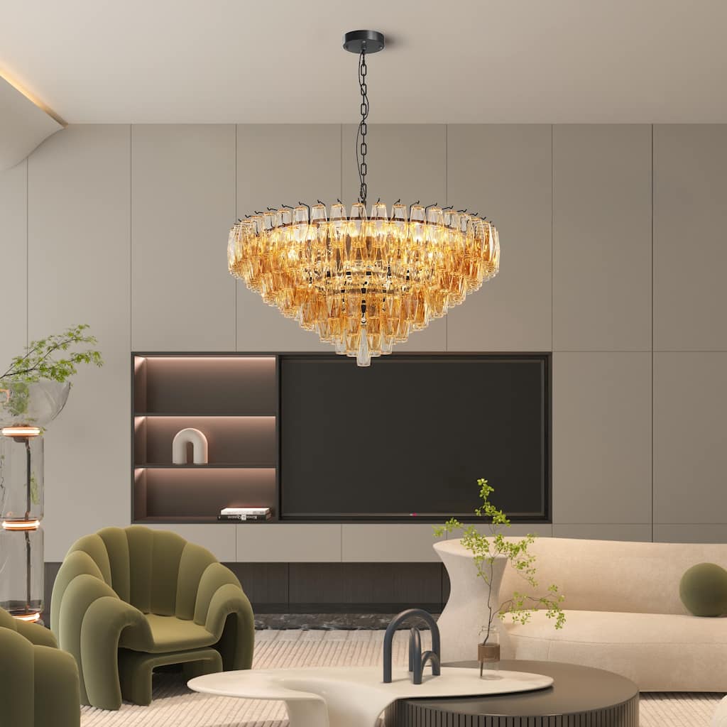 37-Inch Extra Large Round Chandelier