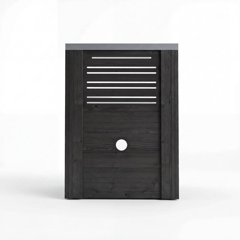 Modular Outdoor Kitchen Island Set, 100% Solid Wood BBQ Cabinet , Patio Kitchen Bar Table