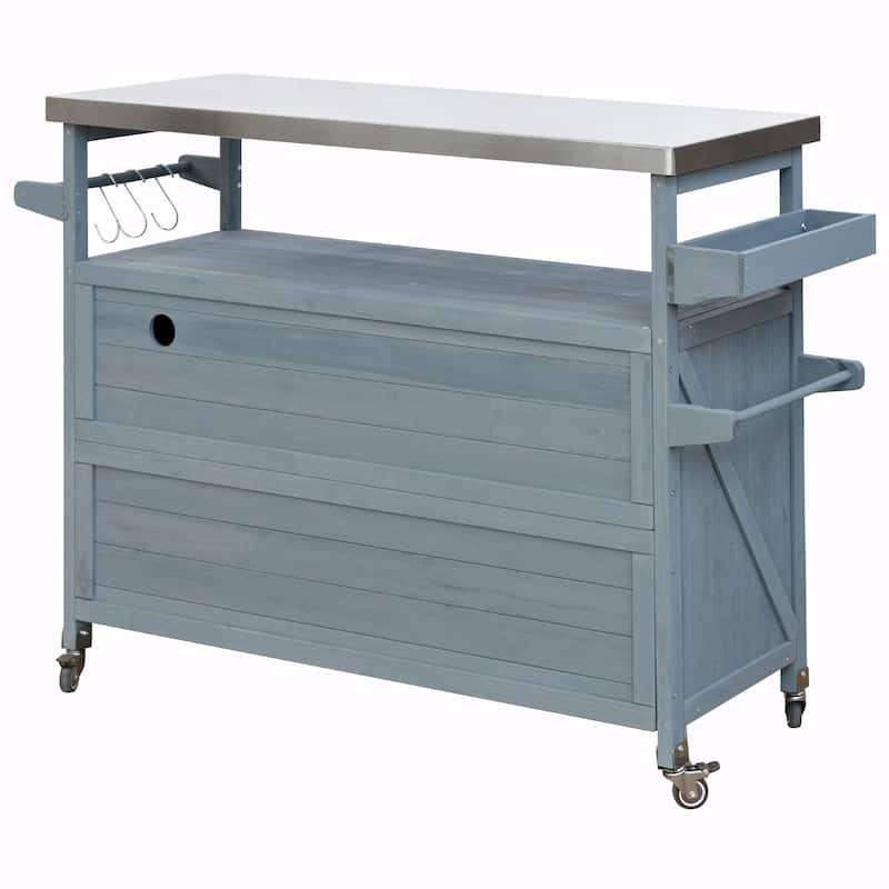 Farmhouse Outdoor Kitchen Island