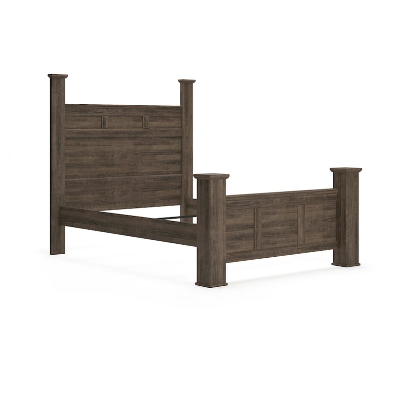 Juararo Dark Brown Poster Bed