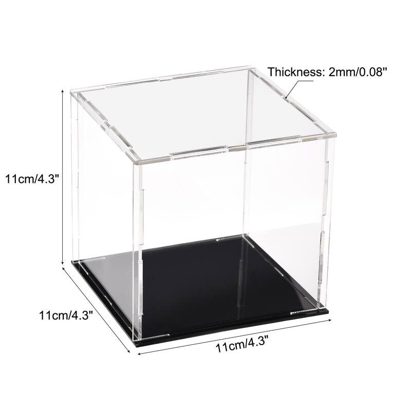 Acrylic Display Case Dustproof Showcase Cube Collectibles Show Box - 3.9x3.9x3.9 inch