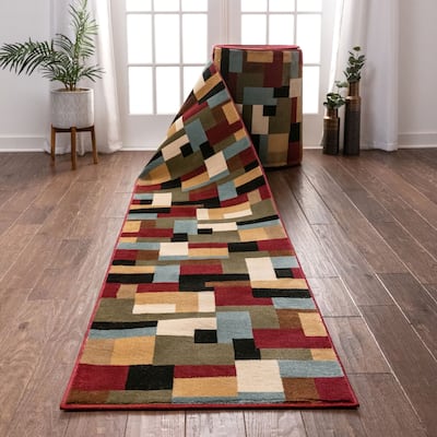 Custom Size Runner 27 Inches Wide Barclay River Modern Stair Rug