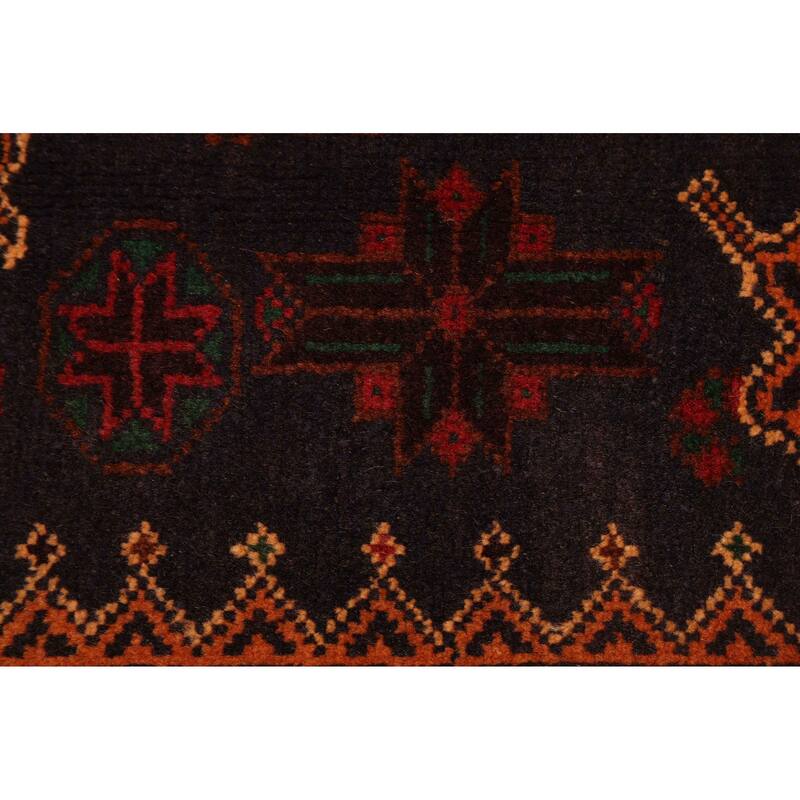 ECARPETGALLERY Hand-knotted Teimani Dark Navy Wool Rug - 3'8 x 6'4