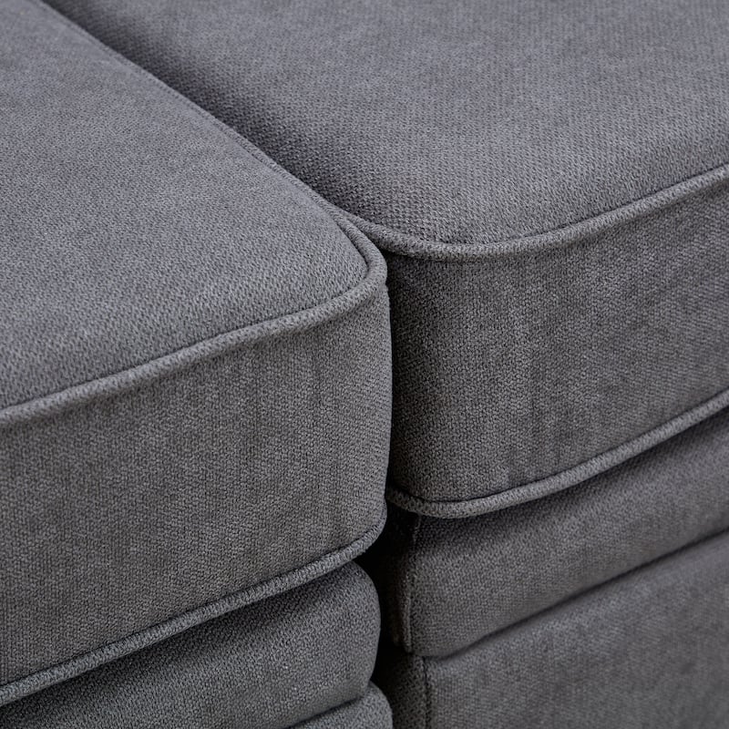 115.1'' Large U-Shape 6 Seater Modular Sectional Sofa with Convertible Chaise, Storage Under Each Seat