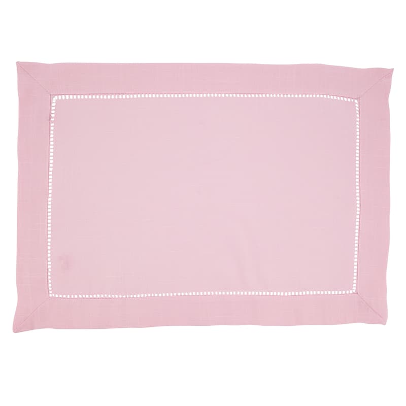 Hemstitched Border Design Table Mats (Set of 12) - 14"x20"