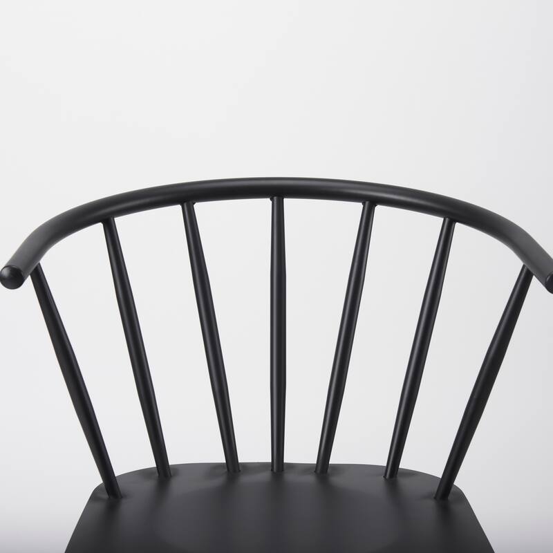 Colin Black Metal Dining Chair - 21.2"W x 21.2"D x 30.3"H