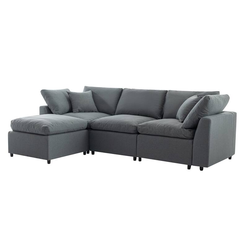 Convertible Sectional Sofa, L Shaped Couch with Reversible Chaise