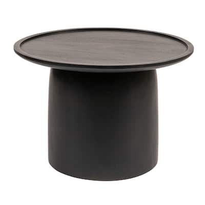 Romy Mango Wood Accent Table with Tapered Drum Base