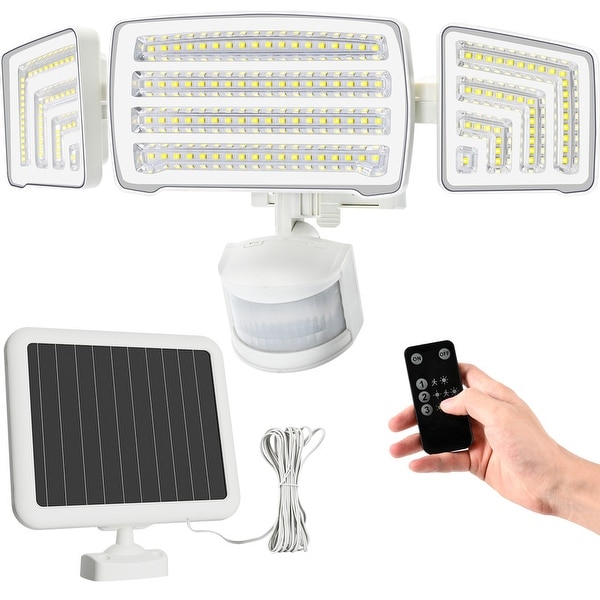 Motion sensor flood light with remote control top