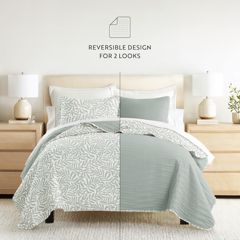 Becky Cameron All Season 3 Piece Reversible Patterned Quilt Set
