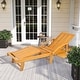 preview thumbnail 7 of 6, Outsunny Folding Lounge Chair, 4-Level Adjustable Tanning Chair with Wheels, Full Flat Patio Lounger with Extendable Table